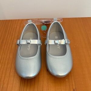 Carter's Shiny Silver Dress Shoes for Girls